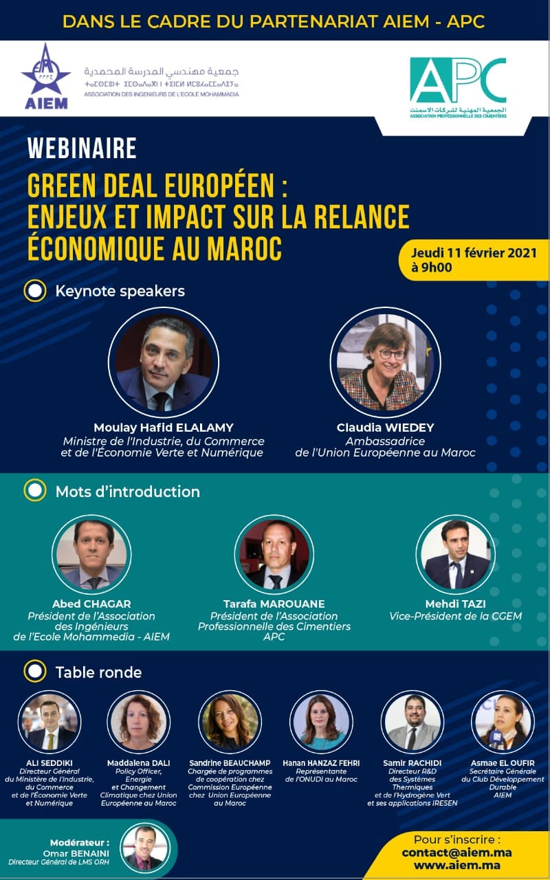 GREEN DEAL Européen : Enjeux et impact sur la relance économique au Maroc