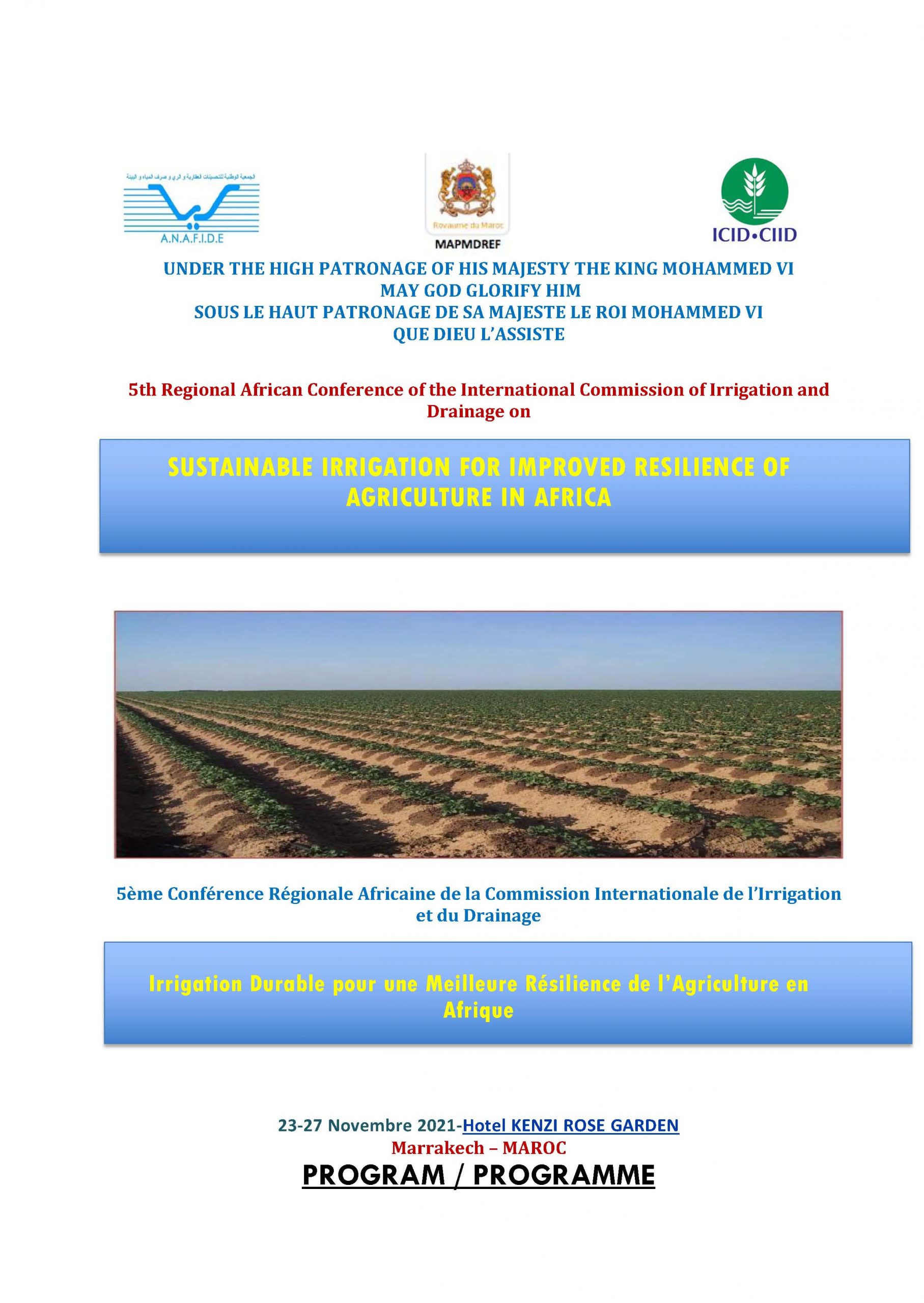 Irrigation Durable pour une Meilleure Résilience de l’Agriculture en Afrique